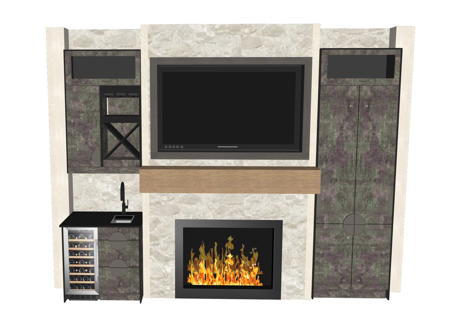 Lounge with fire place Lounge with fire place