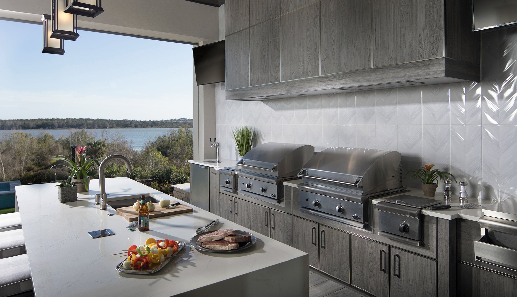 outdoor kitchen with a view by jeff davis nahb montverde florida