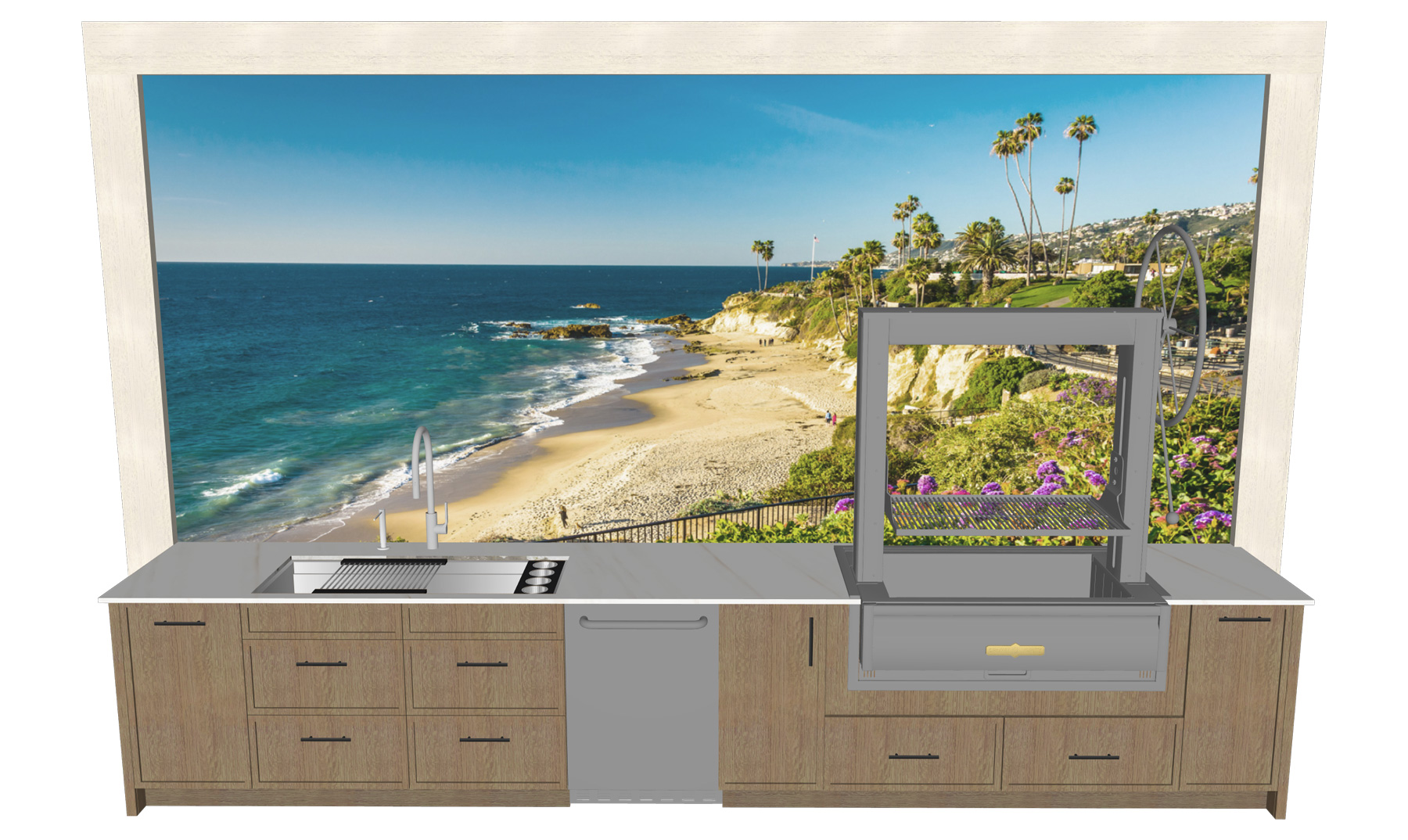 Coastal kitchen back wall Coastal kitchen back wall