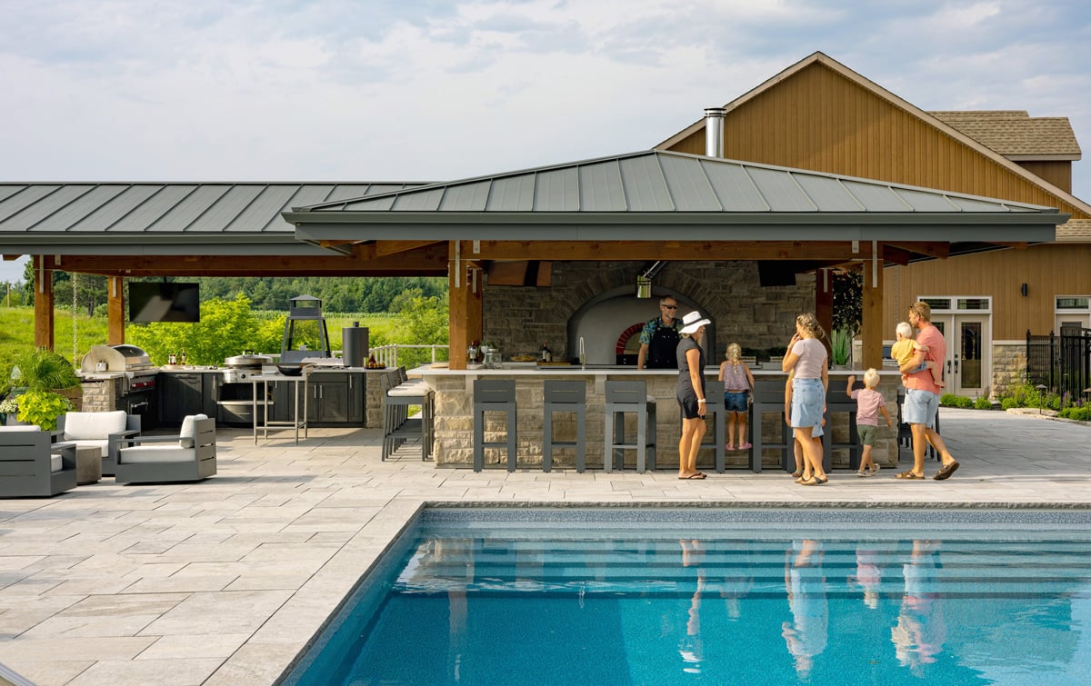 Outdoor lifestyle get together with friends and all-weather cabinetry Outdoor lifestyle get together with friends and all-weather cabinetry