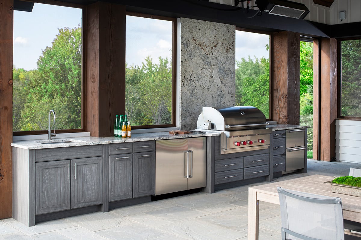 Shaker-Weathered-Graphite-straight-long-outdoor-kitchen-run